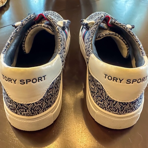Tory Burch Sport Canvas Slip-On Tennis Shoes -White, Navy, Red - sz 7 -Ltly Worn - Picture 5 of 8
